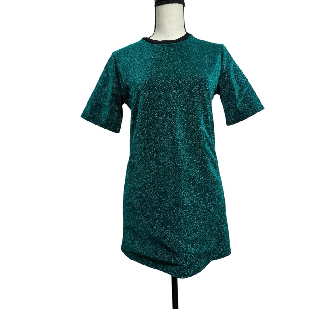 MaxMara Sparkle Green Short Sleeve  Top